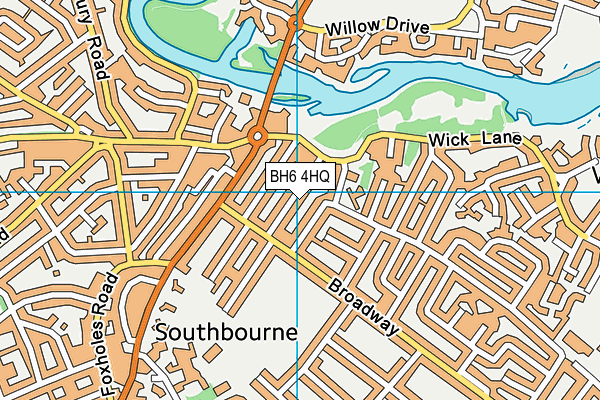 BH6 4HQ map - OS VectorMap District (Ordnance Survey) BH6 4HQ map - OS VectorMap District (Ordnance Survey)