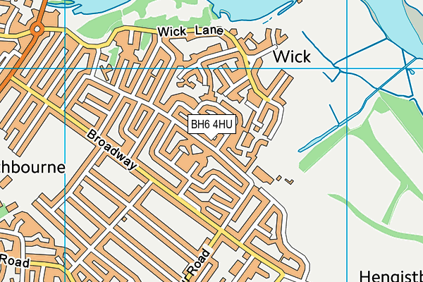 BH6 4HU map - OS VectorMap District (Ordnance Survey) BH6 4HU map - OS VectorMap District (Ordnance Survey)