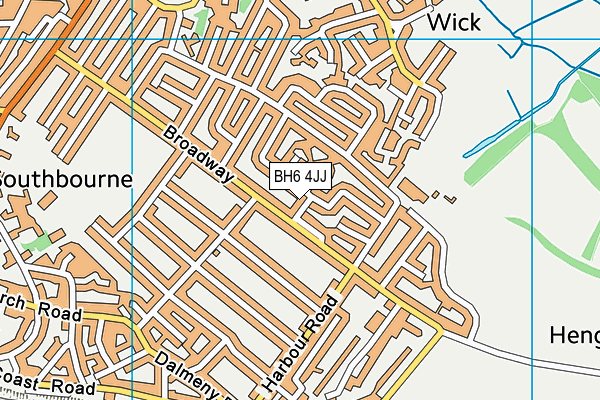 BH6 4JJ map - OS VectorMap District (Ordnance Survey) BH6 4JJ map - OS VectorMap District (Ordnance Survey)