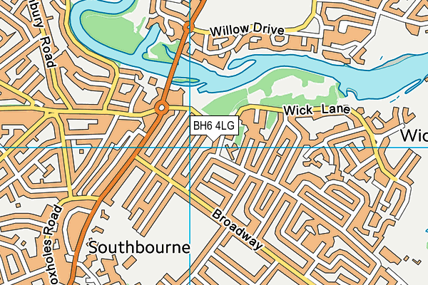 BH6 4LG map - OS VectorMap District (Ordnance Survey) BH6 4LG map - OS VectorMap District (Ordnance Survey)