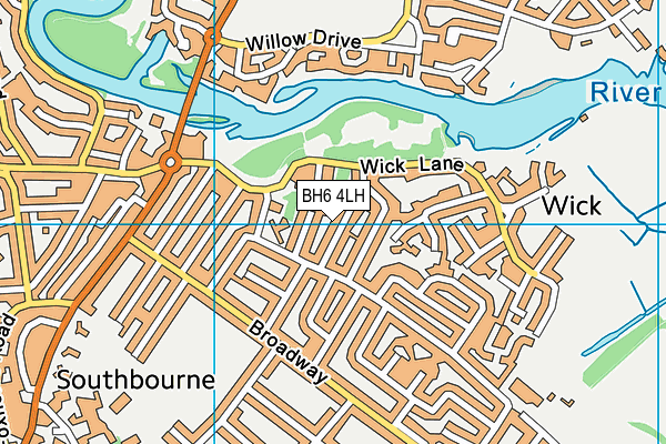 BH6 4LH map - OS VectorMap District (Ordnance Survey) BH6 4LH map - OS VectorMap District (Ordnance Survey)
