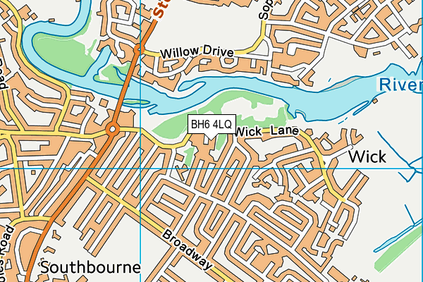 BH6 4LQ map - OS VectorMap District (Ordnance Survey) BH6 4LQ map - OS VectorMap District (Ordnance Survey)