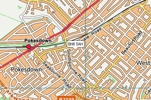 BH6 5AH map - OS VectorMap District (Ordnance Survey) BH6 5AH map - OS VectorMap District (Ordnance Survey)