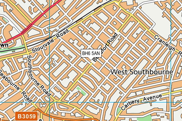 BH6 5AN map - OS VectorMap District (Ordnance Survey) BH6 5AN map - OS VectorMap District (Ordnance Survey)