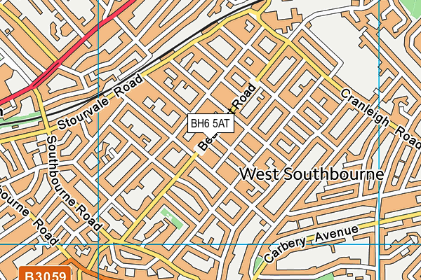 BH6 5AT map - OS VectorMap District (Ordnance Survey) BH6 5AT map - OS VectorMap District (Ordnance Survey)