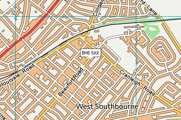 BH6 5AX map - OS VectorMap District (Ordnance Survey) BH6 5AX map - OS VectorMap District (Ordnance Survey)