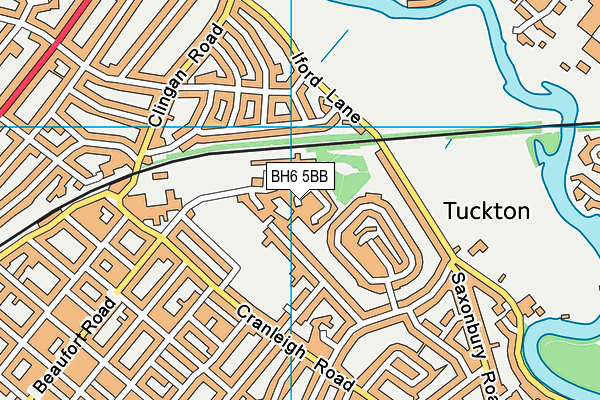 BH6 5BB map - OS VectorMap District (Ordnance Survey) BH6 5BB map - OS VectorMap District (Ordnance Survey)
