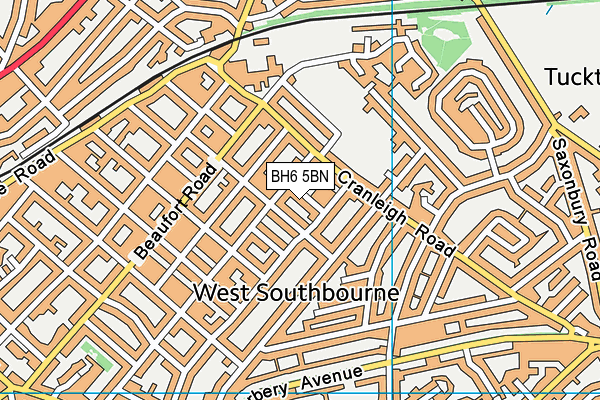BH6 5BN map - OS VectorMap District (Ordnance Survey) BH6 5BN map - OS VectorMap District (Ordnance Survey)