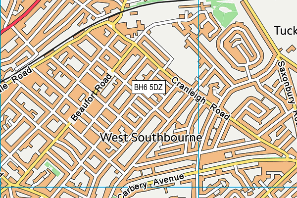 BH6 5DZ map - OS VectorMap District (Ordnance Survey) BH6 5DZ map - OS VectorMap District (Ordnance Survey)