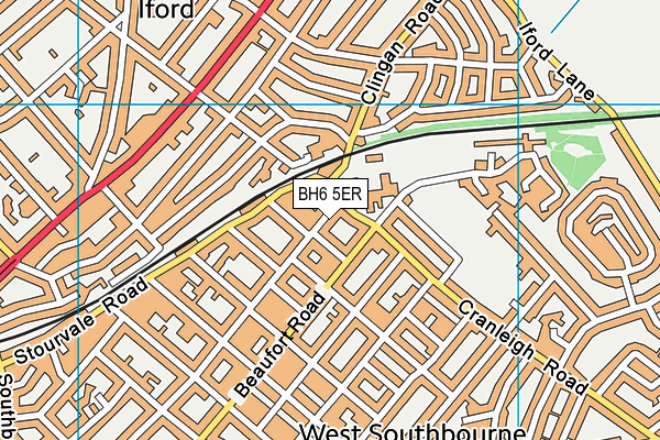 BH6 5ER map - OS VectorMap District (Ordnance Survey)