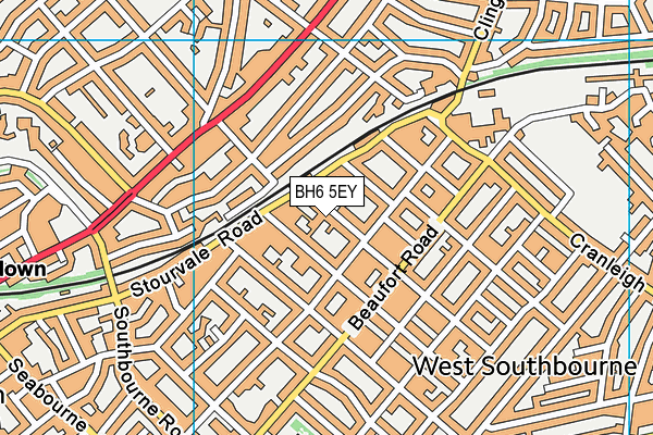 BH6 5EY map - OS VectorMap District (Ordnance Survey)