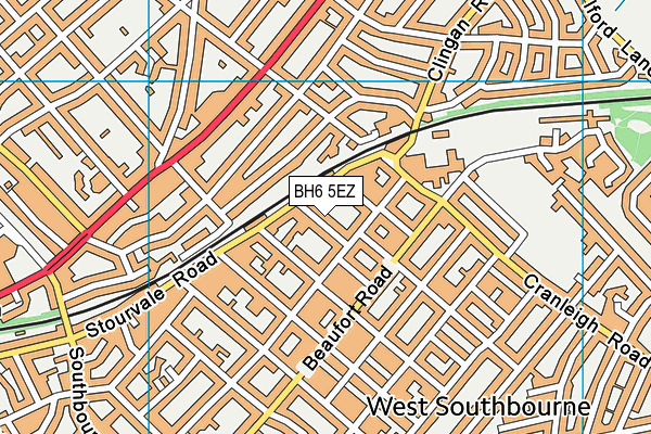 BH6 5EZ map - OS VectorMap District (Ordnance Survey) BH6 5EZ map - OS VectorMap District (Ordnance Survey)