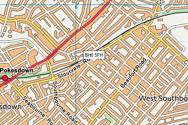 BH6 5FH map - OS VectorMap District (Ordnance Survey) BH6 5FH map - OS VectorMap District (Ordnance Survey)