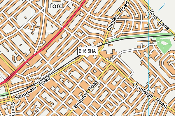 BH6 5HA map - OS VectorMap District (Ordnance Survey) BH6 5HA map - OS VectorMap District (Ordnance Survey)