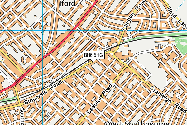 BH6 5HG map - OS VectorMap District (Ordnance Survey) BH6 5HG map - OS VectorMap District (Ordnance Survey)
