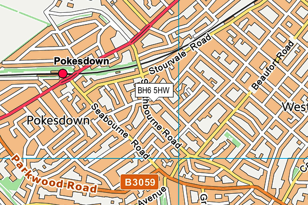 BH6 5HW map - OS VectorMap District (Ordnance Survey) BH6 5HW map - OS VectorMap District (Ordnance Survey)