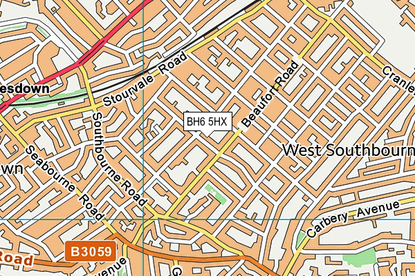 BH6 5HX map - OS VectorMap District (Ordnance Survey) BH6 5HX map - OS VectorMap District (Ordnance Survey)