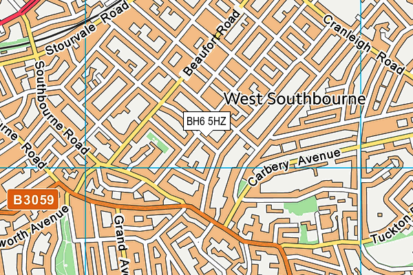 BH6 5HZ map - OS VectorMap District (Ordnance Survey) BH6 5HZ map - OS VectorMap District (Ordnance Survey)