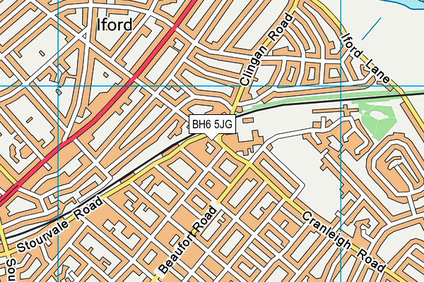 BH6 5JG map - OS VectorMap District (Ordnance Survey) BH6 5JG map - OS VectorMap District (Ordnance Survey)