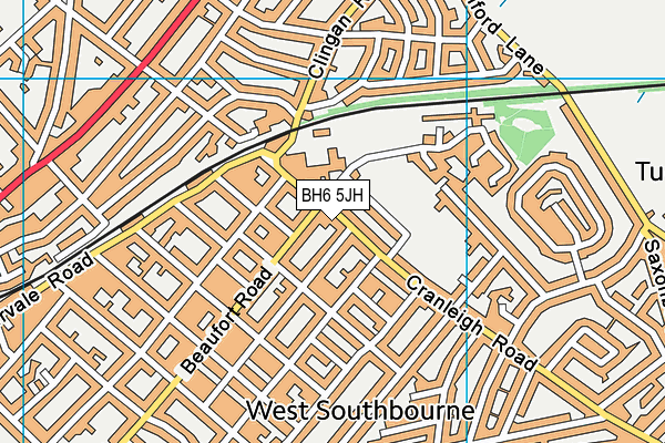 BH6 5JH map - OS VectorMap District (Ordnance Survey) BH6 5JH map - OS VectorMap District (Ordnance Survey)