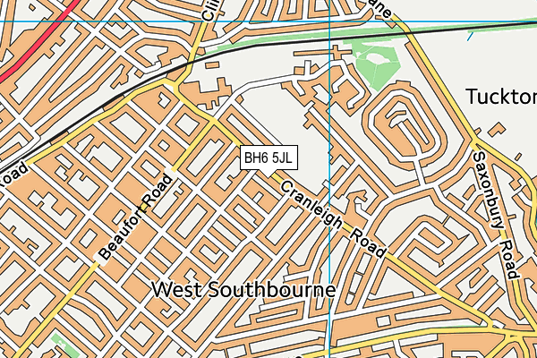 BH6 5JL map - OS VectorMap District (Ordnance Survey) BH6 5JL map - OS VectorMap District (Ordnance Survey)