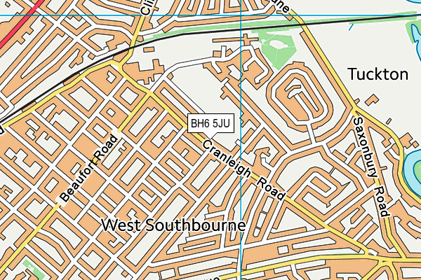 BH6 5JU map - OS VectorMap District (Ordnance Survey) BH6 5JU map - OS VectorMap District (Ordnance Survey)
