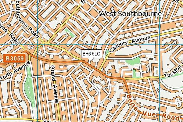 BH6 5LG map - OS VectorMap District (Ordnance Survey) BH6 5LG map - OS VectorMap District (Ordnance Survey)