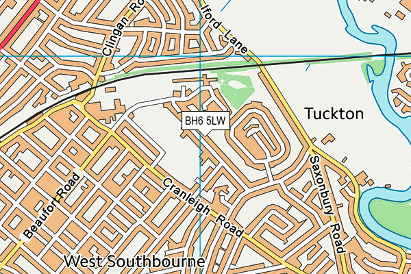 BH6 5LW map - OS VectorMap District (Ordnance Survey) BH6 5LW map - OS VectorMap District (Ordnance Survey)