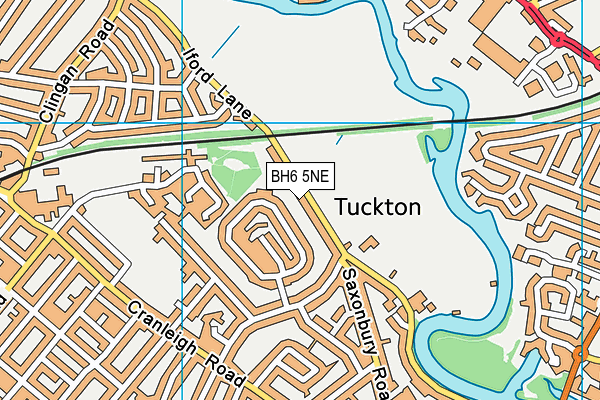 BH6 5NE map - OS VectorMap District (Ordnance Survey) BH6 5NE map - OS VectorMap District (Ordnance Survey)