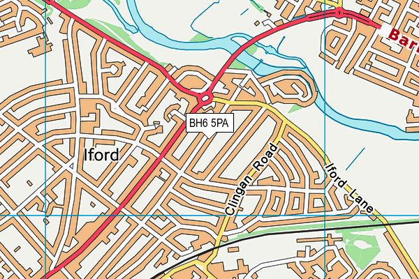 BH6 5PA map - OS VectorMap District (Ordnance Survey)