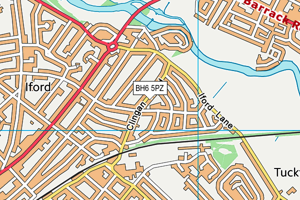 BH6 5PZ map - OS VectorMap District (Ordnance Survey) BH6 5PZ map - OS VectorMap District (Ordnance Survey)