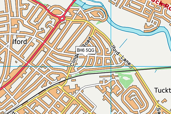 BH6 5QG map - OS VectorMap District (Ordnance Survey) BH6 5QG map - OS VectorMap District (Ordnance Survey)
