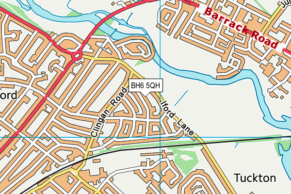 BH6 5QH map - OS VectorMap District (Ordnance Survey)