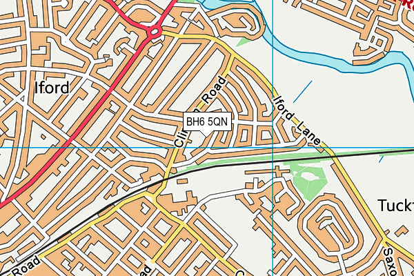 BH6 5QN map - OS VectorMap District (Ordnance Survey)