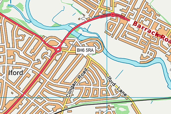 BH6 5RA map - OS VectorMap District (Ordnance Survey) BH6 5RA map - OS VectorMap District (Ordnance Survey)