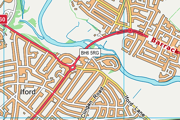 BH6 5RG map - OS VectorMap District (Ordnance Survey) BH6 5RG map - OS VectorMap District (Ordnance Survey)