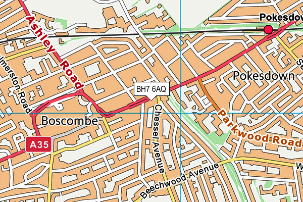 BH7 6AQ map - OS VectorMap District (Ordnance Survey)