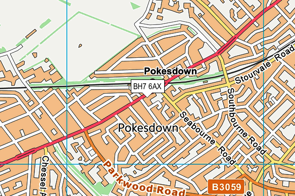 BH7 6AX map - OS VectorMap District (Ordnance Survey) BH7 6AX map - OS VectorMap District (Ordnance Survey)
