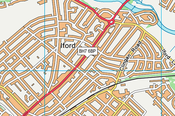 BH7 6BP map - OS VectorMap District (Ordnance Survey) BH7 6BP map - OS VectorMap District (Ordnance Survey)
