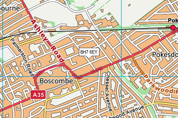 BH7 6EY map - OS VectorMap District (Ordnance Survey) BH7 6EY map - OS VectorMap District (Ordnance Survey)