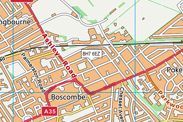 BH7 6EZ map - OS VectorMap District (Ordnance Survey)