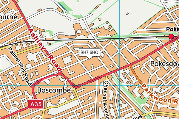 BH7 6HQ map - OS VectorMap District (Ordnance Survey) BH7 6HQ map - OS VectorMap District (Ordnance Survey)
