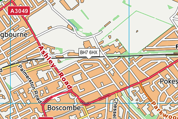 BH7 6HX map - OS VectorMap District (Ordnance Survey)