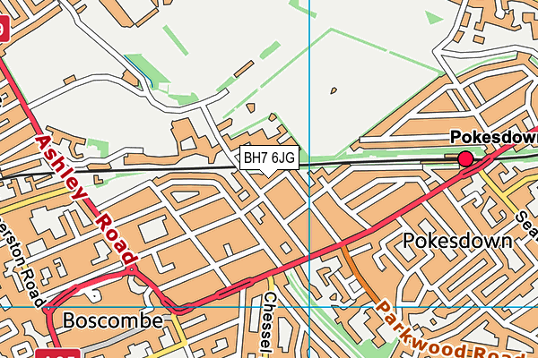 BH7 6JG map - OS VectorMap District (Ordnance Survey)