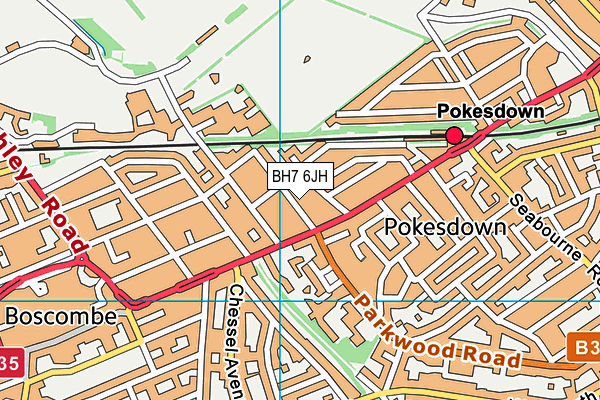 BH7 6JH map - OS VectorMap District (Ordnance Survey)