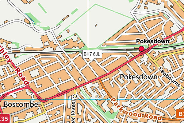BH7 6JL map - OS VectorMap District (Ordnance Survey)