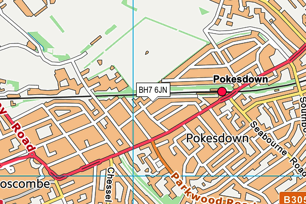 BH7 6JN map - OS VectorMap District (Ordnance Survey)