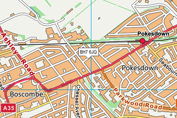 BH7 6JQ map - OS VectorMap District (Ordnance Survey)