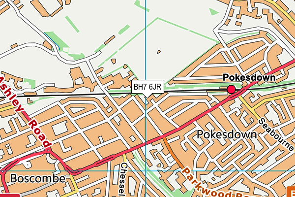 BH7 6JR map - OS VectorMap District (Ordnance Survey)