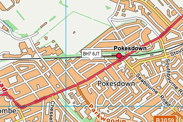 BH7 6JT map - OS VectorMap District (Ordnance Survey)
